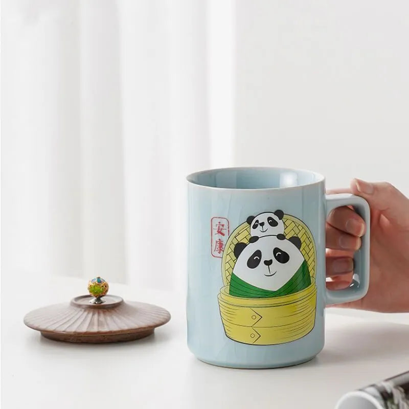 Panda Ceramic Teacup 400ml