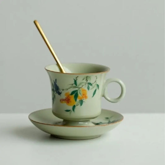 Ceramic Coffee Cup and Saucer Set 100ml