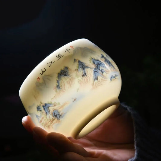 Qingming Shanghe Tu Tea Cup