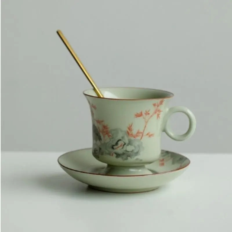 Ceramic Coffee Cup and Saucer Set 100ml