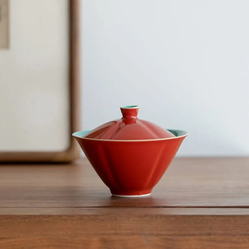 Forbidden City Red Calabash Lidded Bowl 110ml