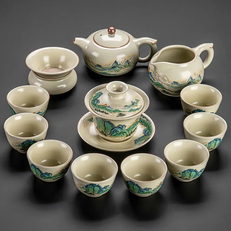 Thousand Miles of Rivers and Mountains Tea Set