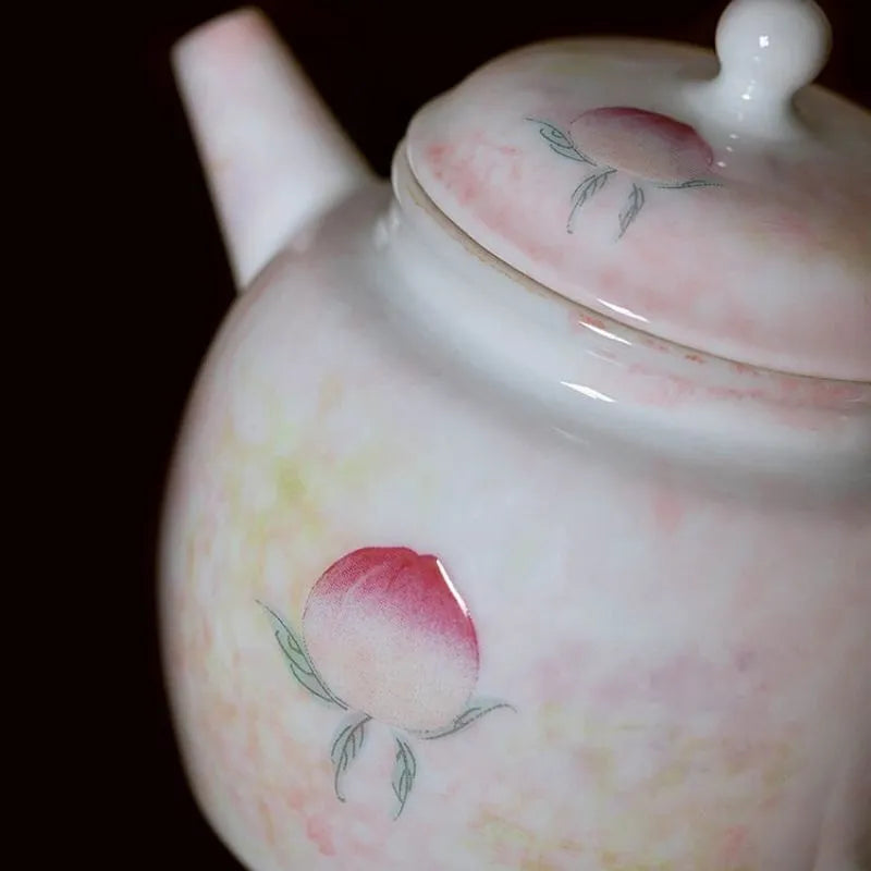 Hand-Painted Peach Pink - Small Teapot 90ml