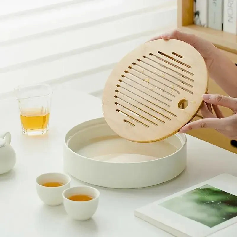 Bamboo Ceramic Mini Tea Tray