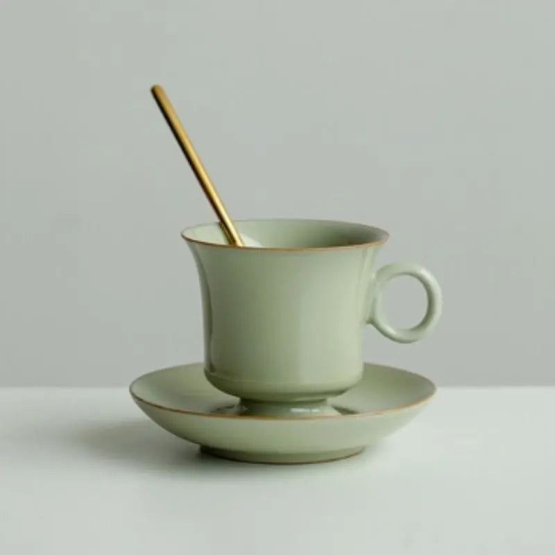 Ceramic Coffee Cup and Saucer Set 100ml