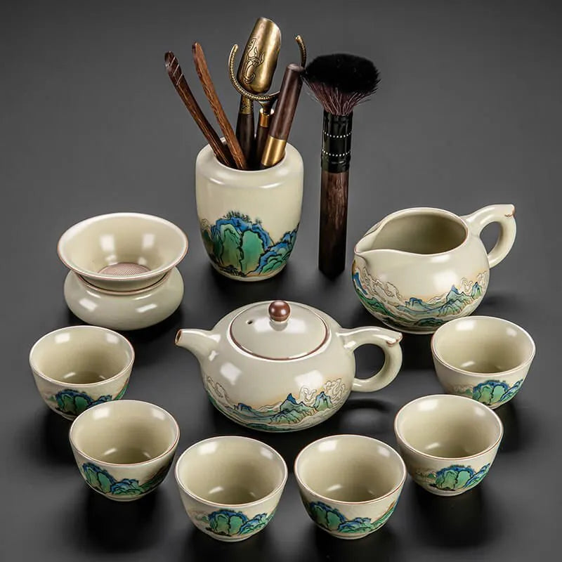 Thousand Miles of Rivers and Mountains Tea Set