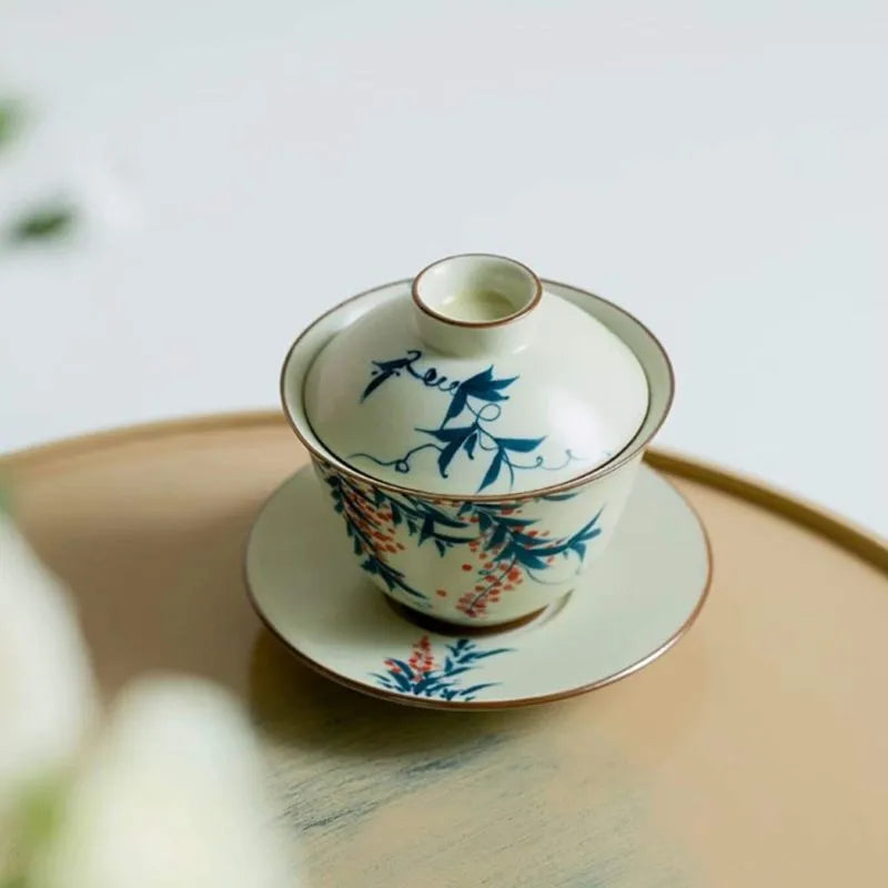 Hand-Painted Wisteria Lidded Bowl 100ml