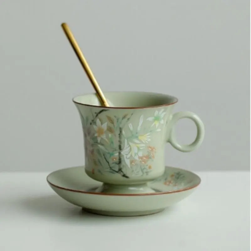 Ceramic Coffee Cup and Saucer Set 100ml