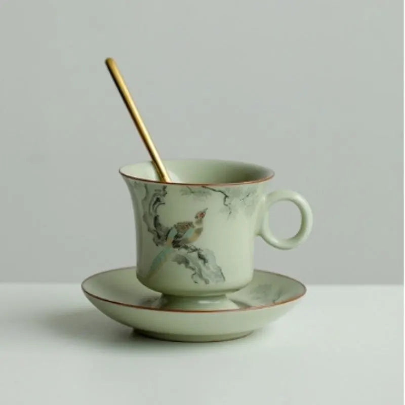 Ceramic Coffee Cup and Saucer Set 100ml