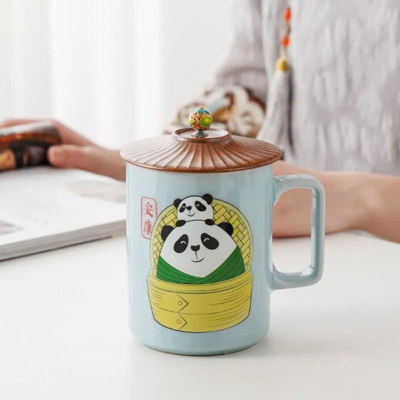 Panda Ceramic Teacup 400ml