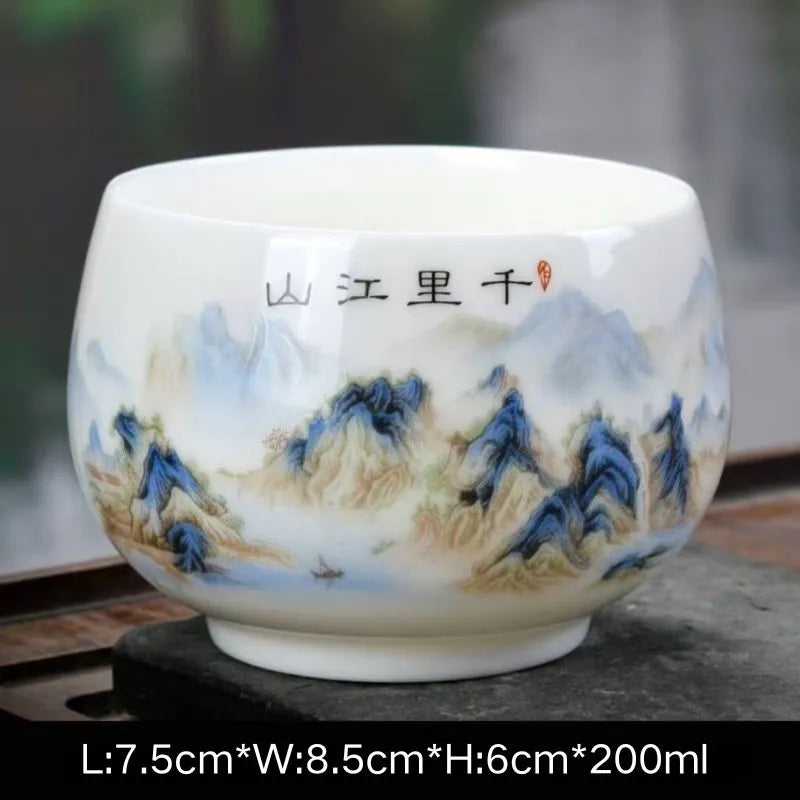 Qingming Shanghe Tu Tea Cup