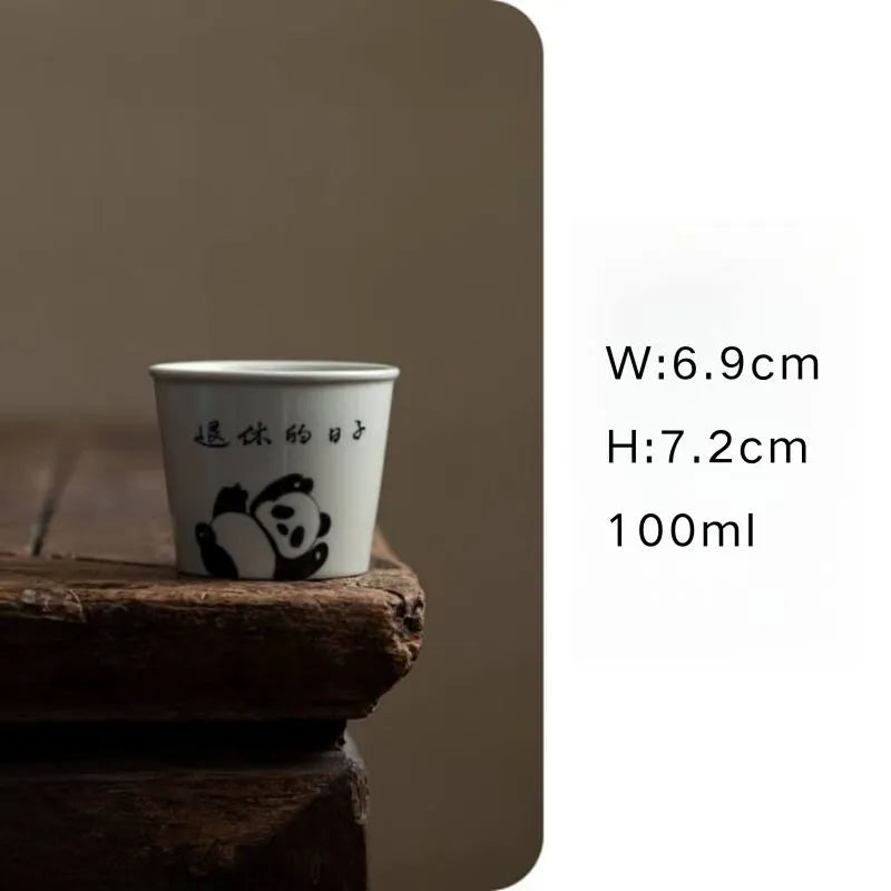 Hand-painted Panda Tea Cup 100ml