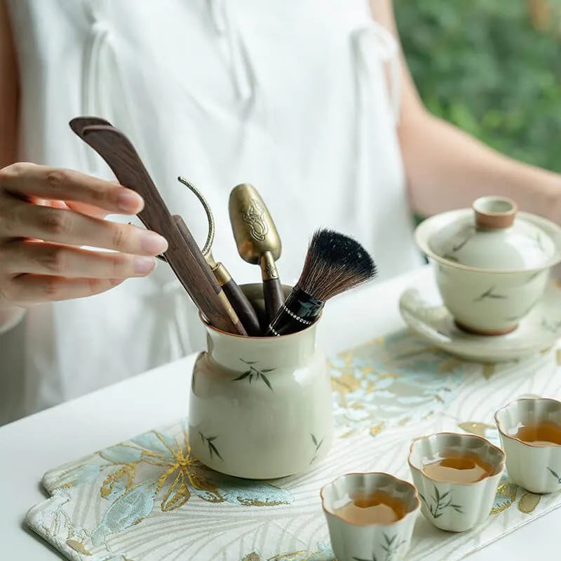 Hand-Painted Xiaozhu Bamboo - Tea Ceremony Tube