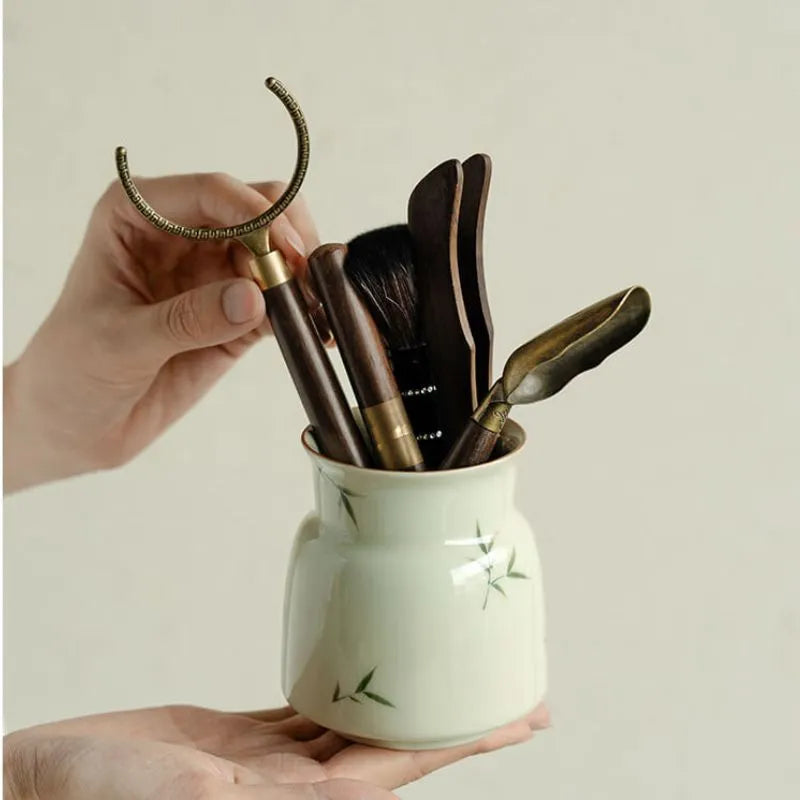 Hand-Painted Xiaozhu Bamboo - Tea Ceremony Tube