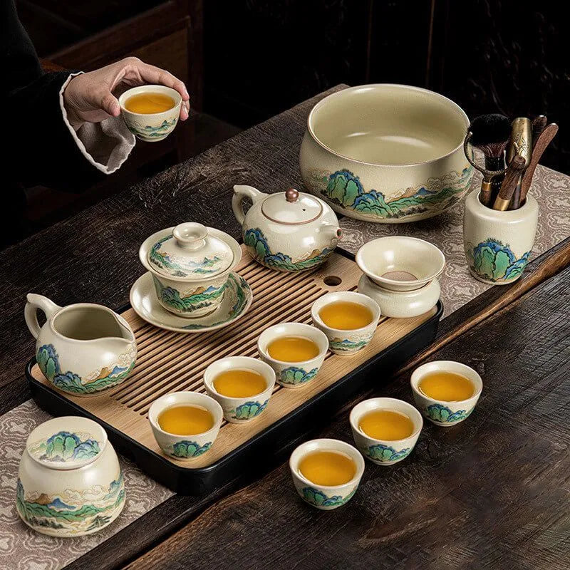 Thousand Miles of Rivers and Mountains Tea Set