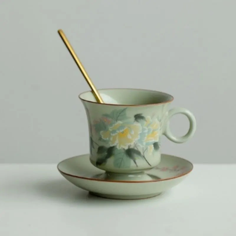 Ceramic Coffee Cup and Saucer Set 100ml