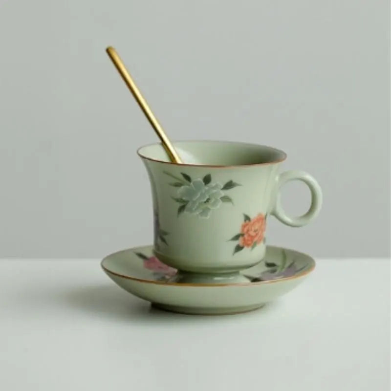 Ceramic Coffee Cup and Saucer Set 100ml