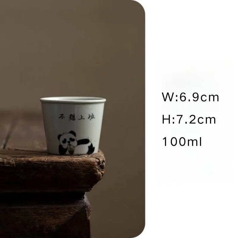 Hand-painted Panda Tea Cup 100ml