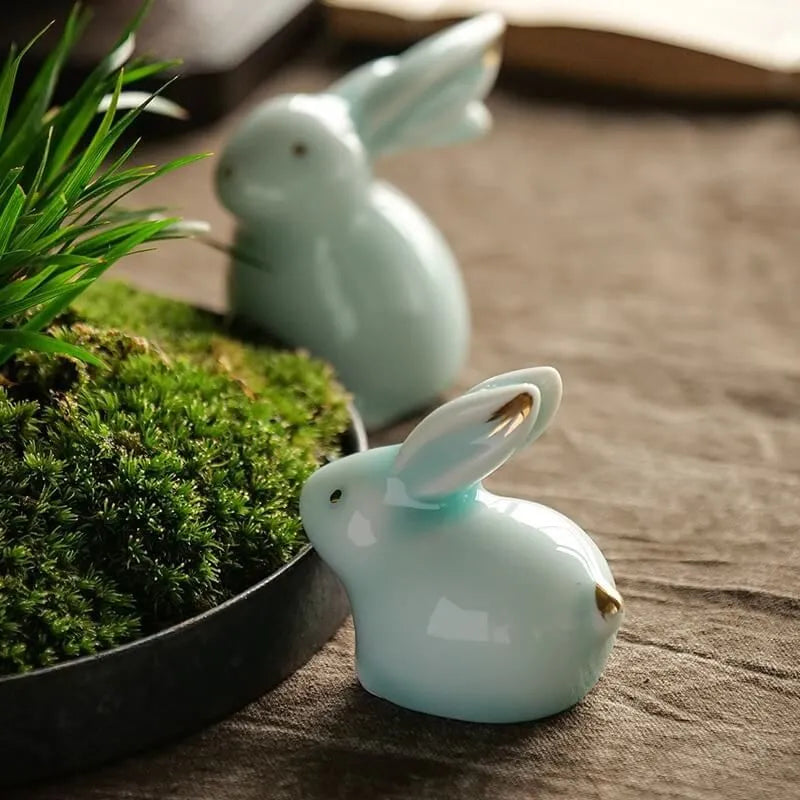 Jade Rabbit Tea Pet Figurine