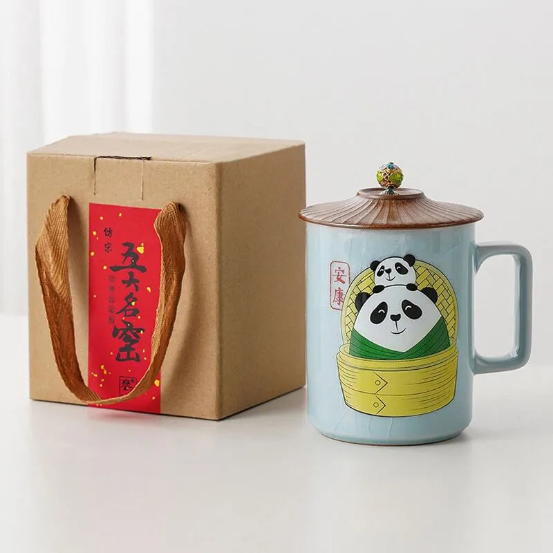 Panda Ceramic Teacup 400ml