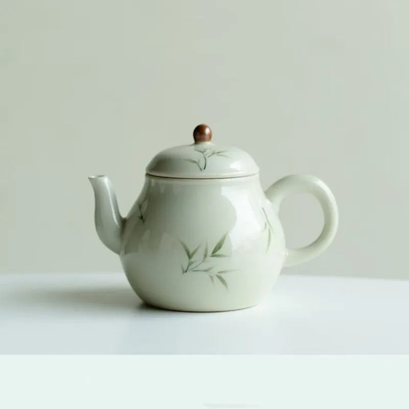 Hand-Painted Slender Bamboo Pear-Shaped Teapot 170ml