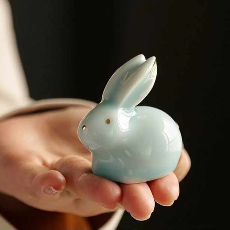 Jade Rabbit Tea Pet Figurine