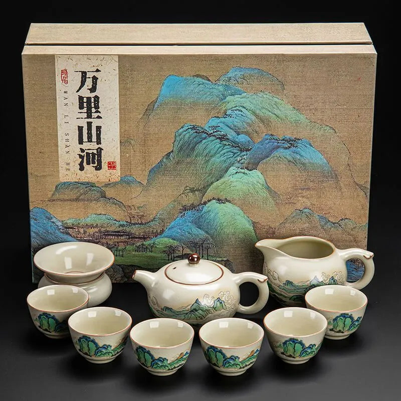 Thousand Miles of Rivers and Mountains Tea Set