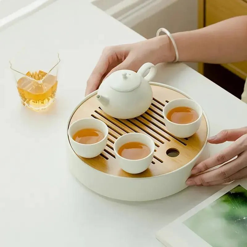 Bamboo Ceramic Mini Tea Tray