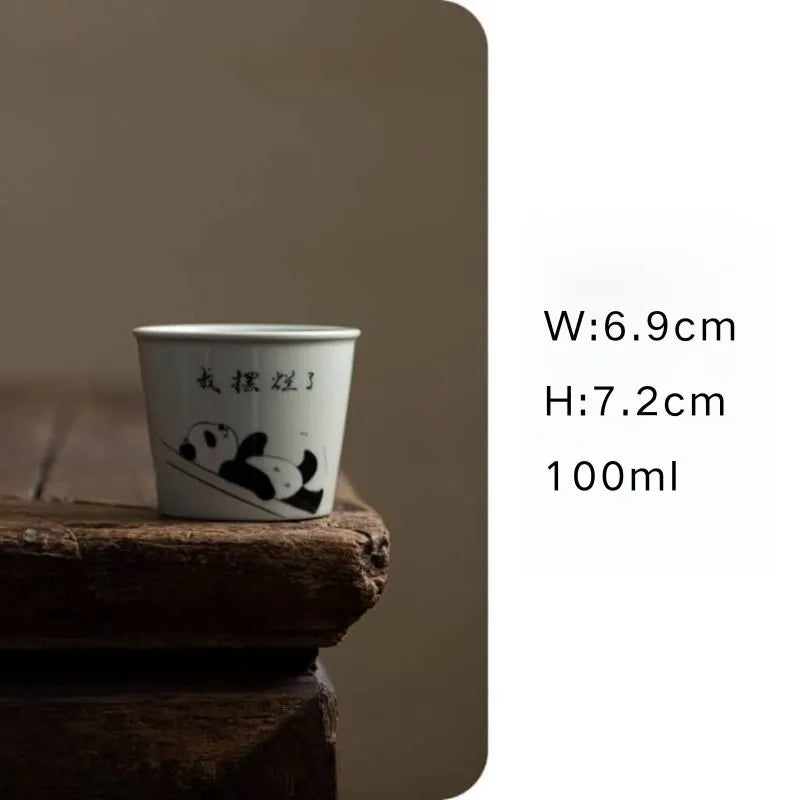 Hand-painted Panda Tea Cup 100ml