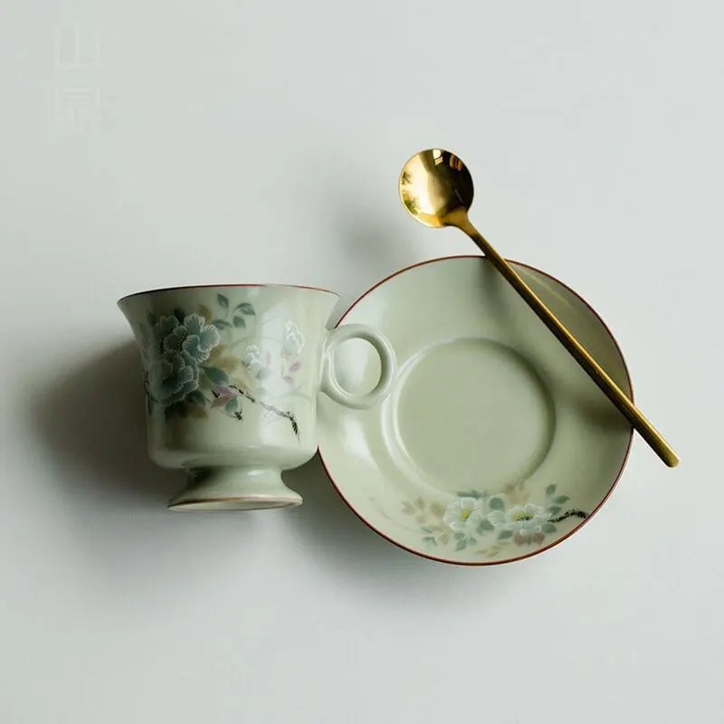 Ceramic Coffee Cup and Saucer Set 100ml