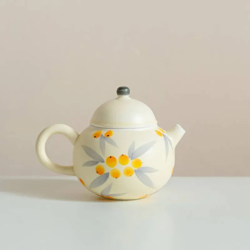 Hand-Painted Loquat Pink Tea Pot 125ml